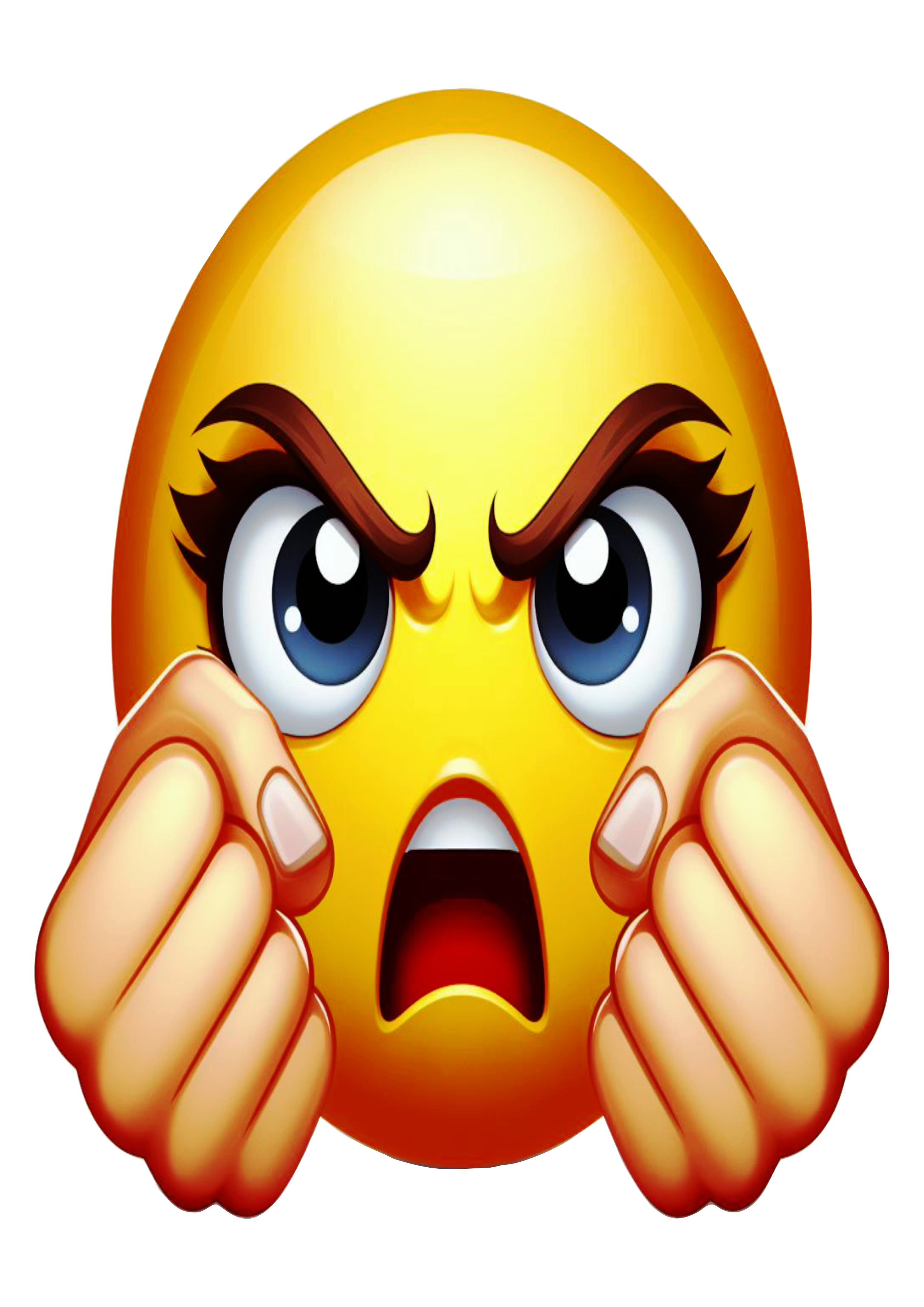 Figurinhas para whatsapp emoji mulher irritada punhos fechados fundo transparente png