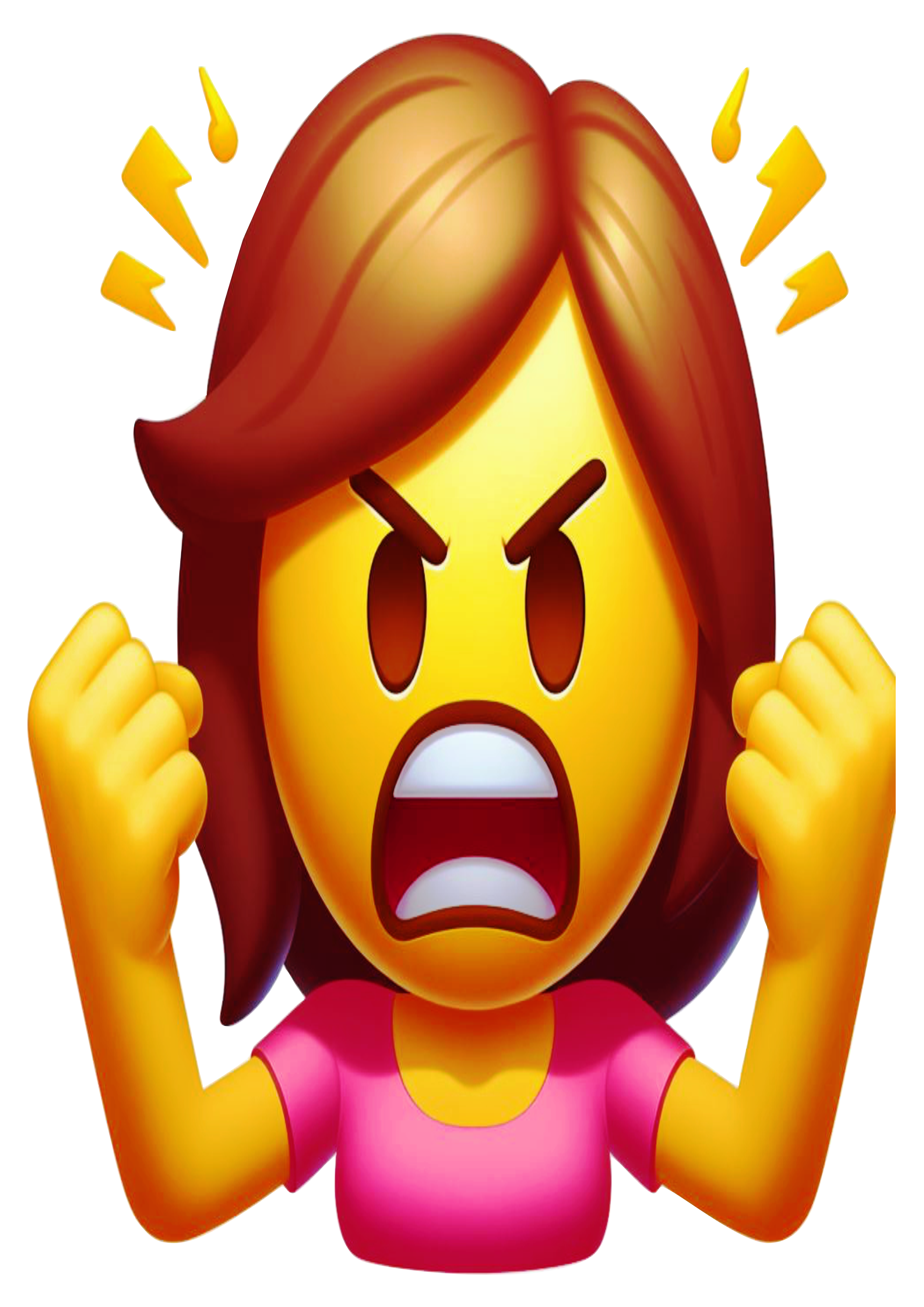 Figurinhas engraçadas emoji mulher com raiva png
