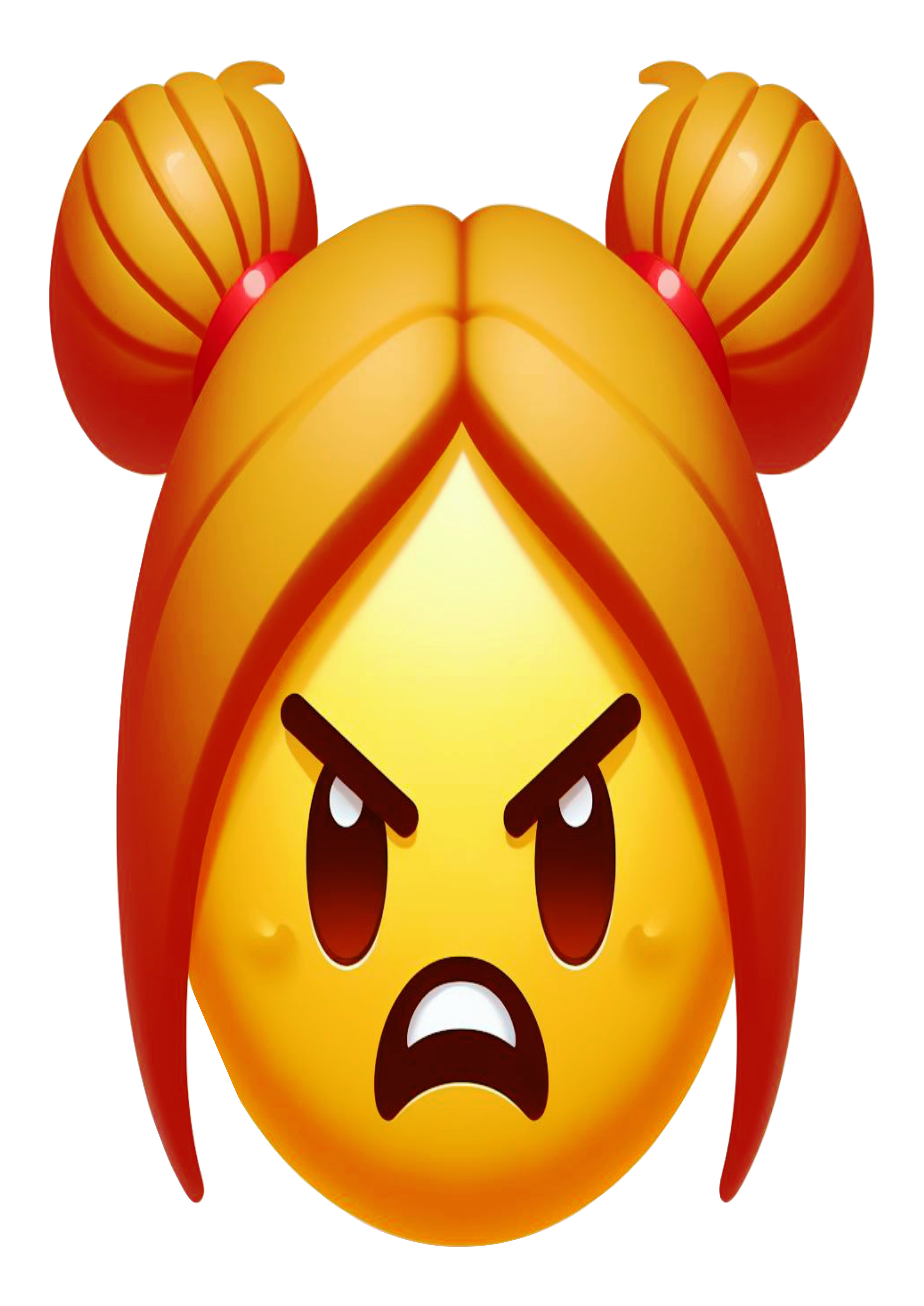 Figurinhas engraçadas emoji mulher com raiva png fundo transparente clipart