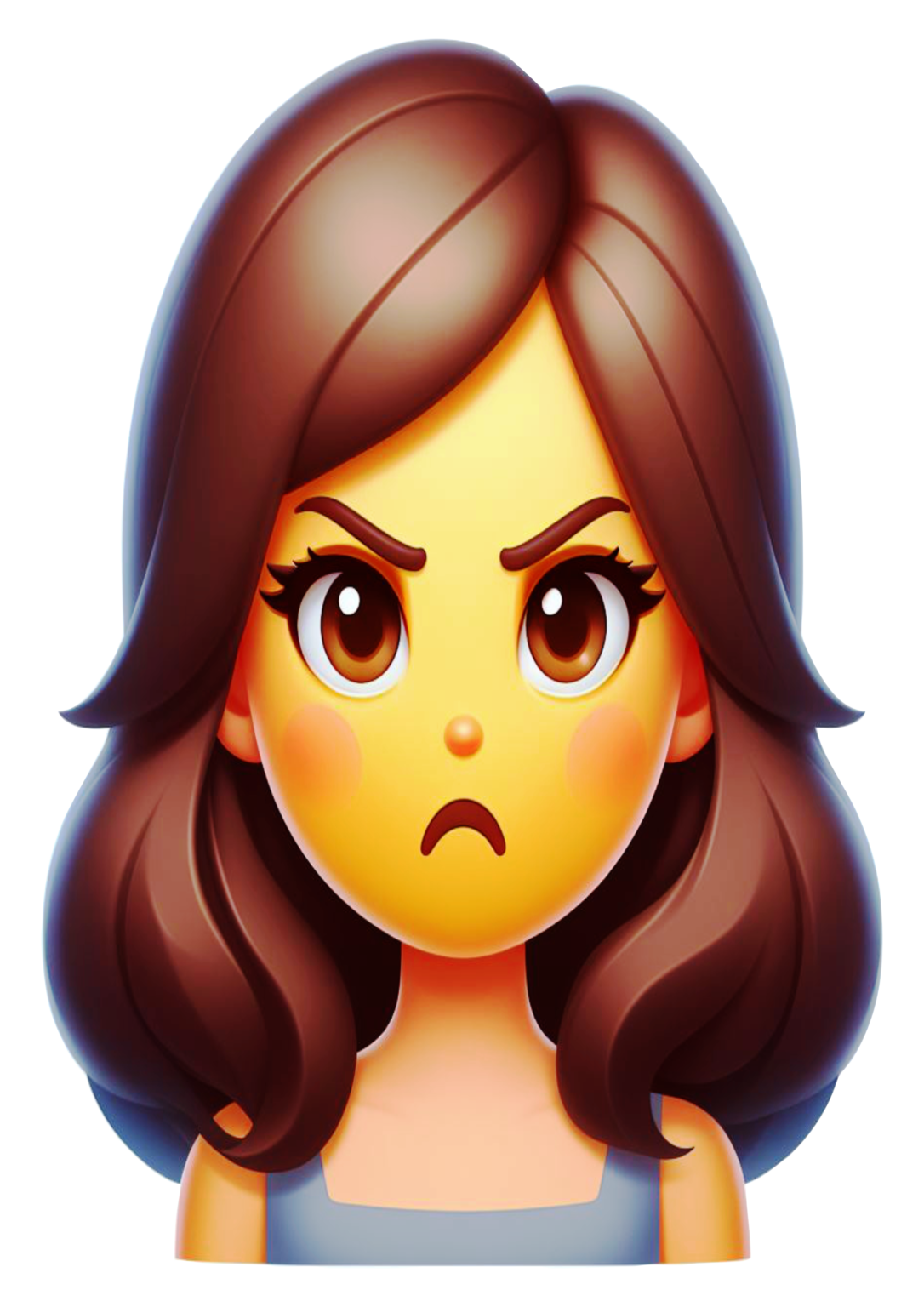 Emoticon mulher com raiva emojis grátis png