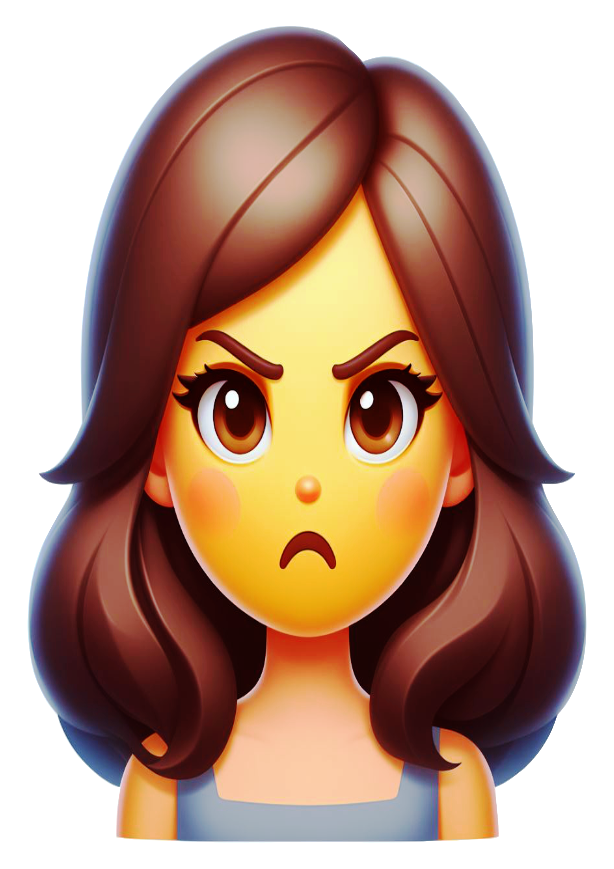 Emoticon mulher com raiva emojis grátis png