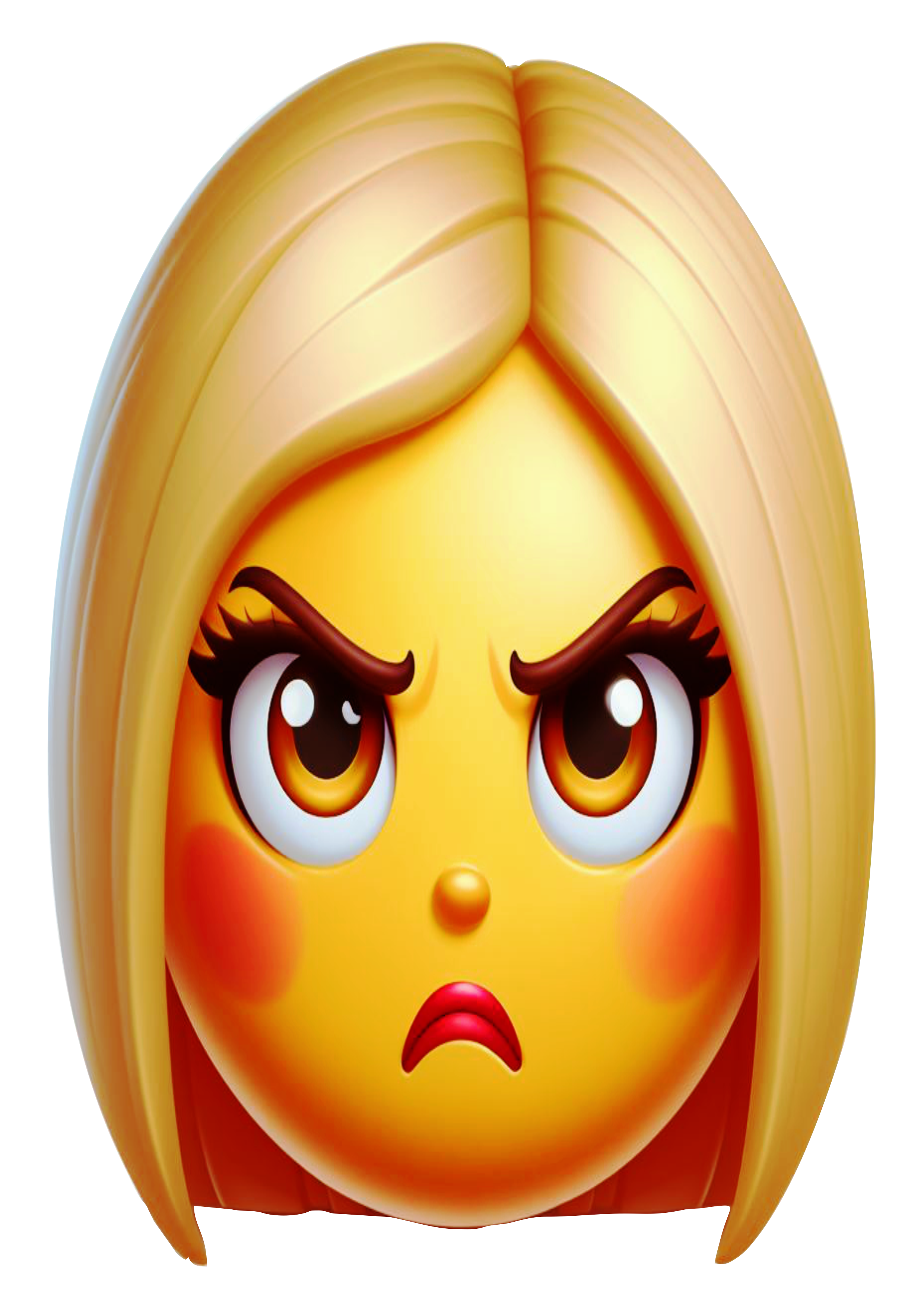 Emoticon mulher com raiva emojis grátis png fundo transparente clipart vetor