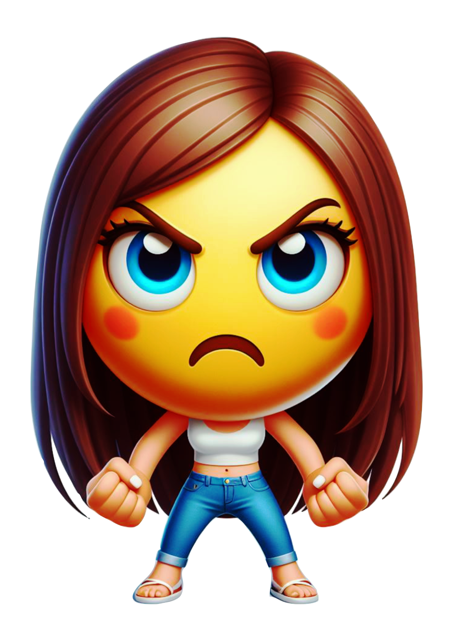 Emoticon Angry Woman Emojis Free PNG Transparent Background