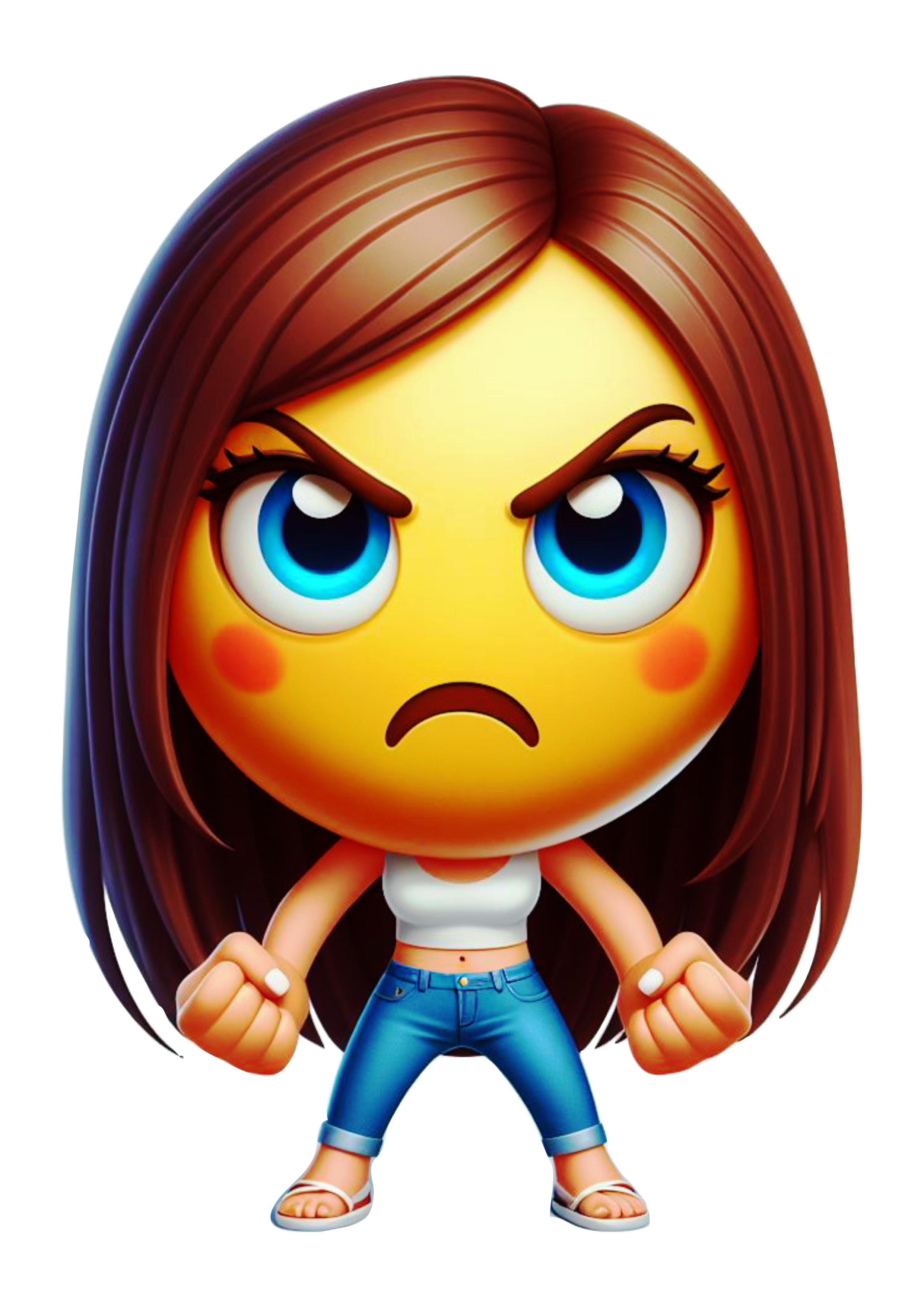Emoticon Angry Woman Emojis Free PNG Transparent Background
