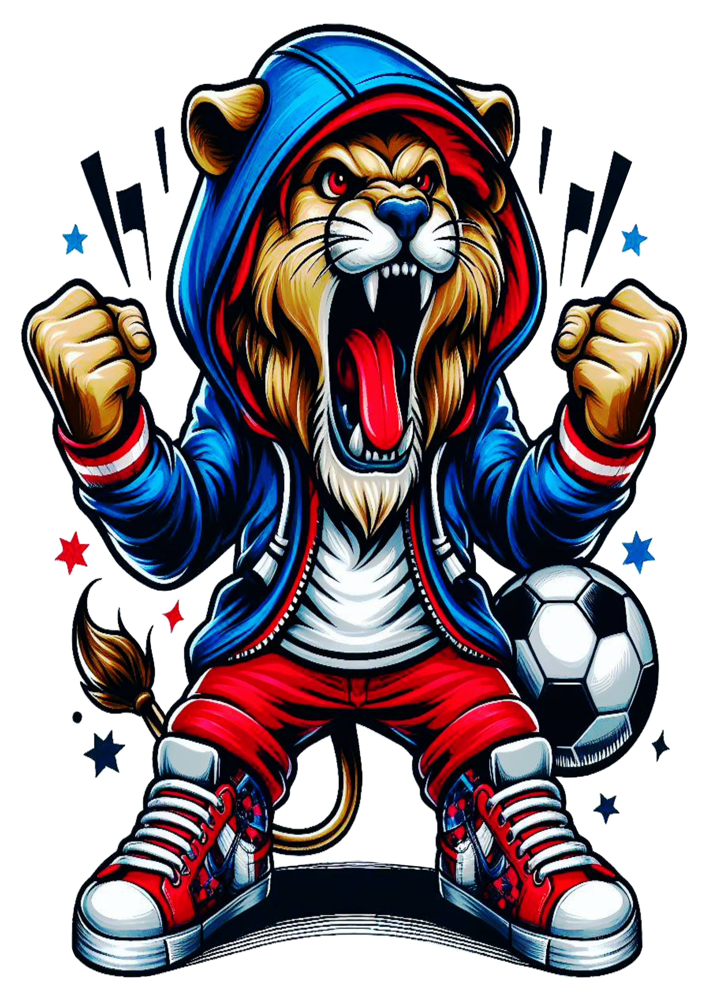 Leões da TUF torcida do fortaleza mascote tricolor futebol ilustração png