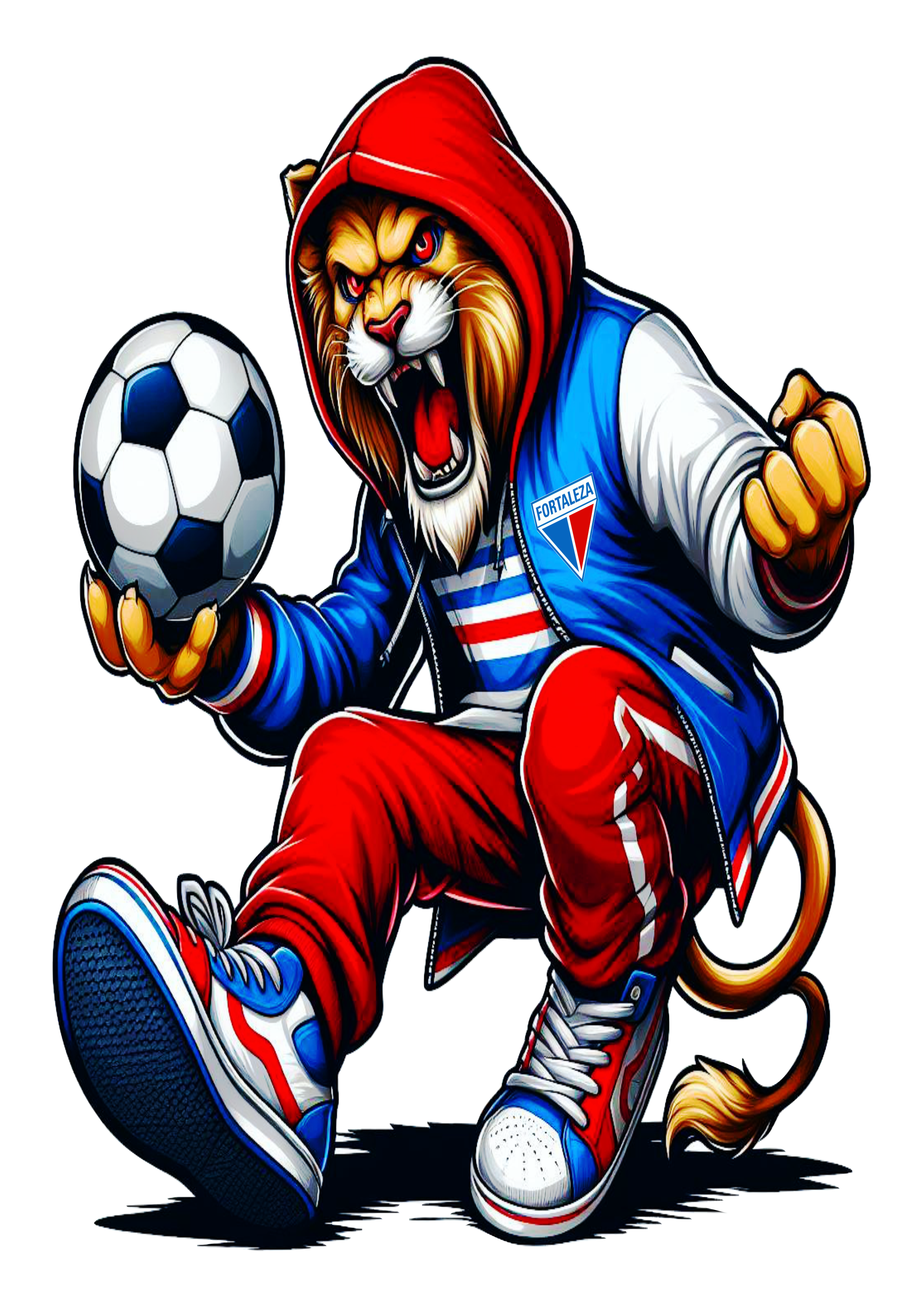 Leões da TUF torcida do fortaleza mascote tricolor futebol ilustração grátis para imprimir torcedor leão campeão png