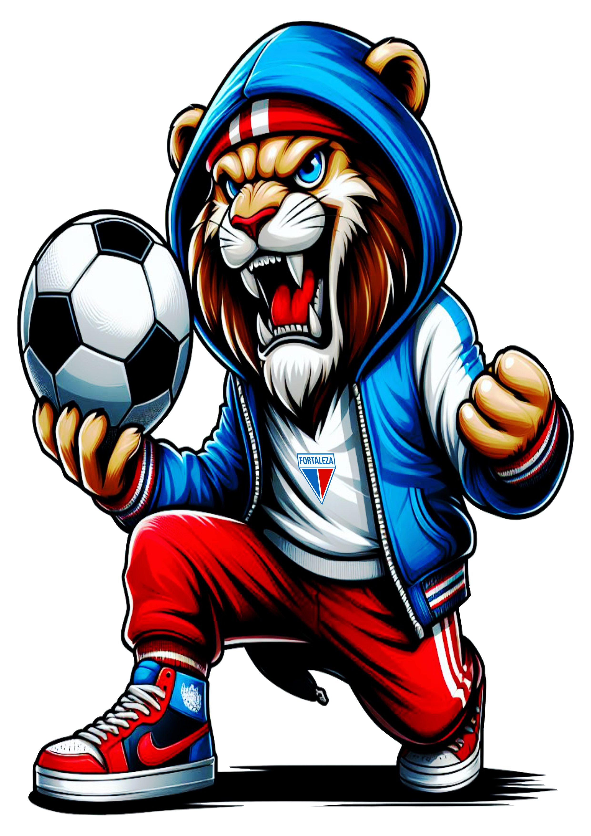 Fortaleza mascote ilustração leão do pici png