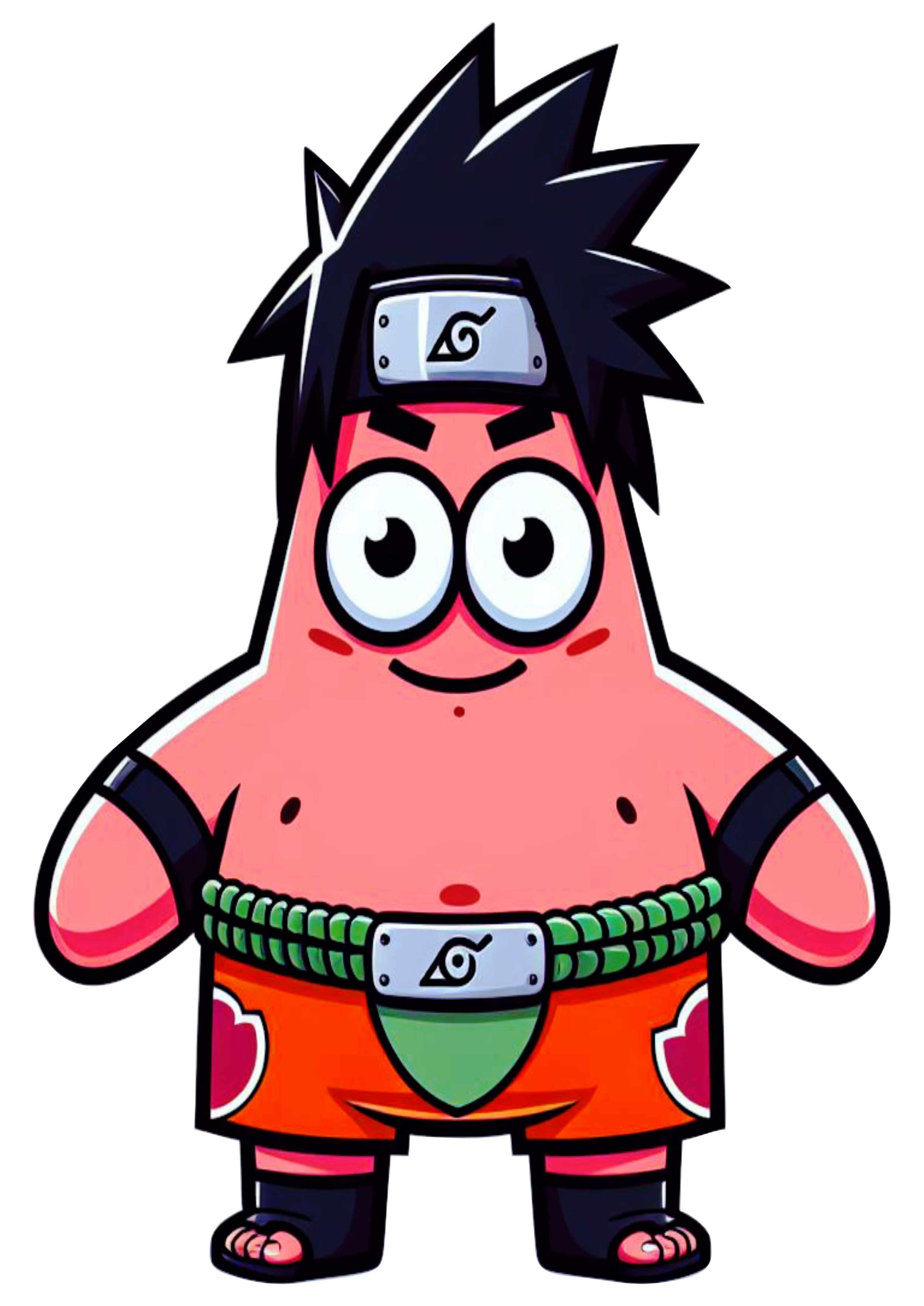 Patrick Estrela com fantasia da akatsuki Bob esponja calça quadrada Naruto Sasuke png