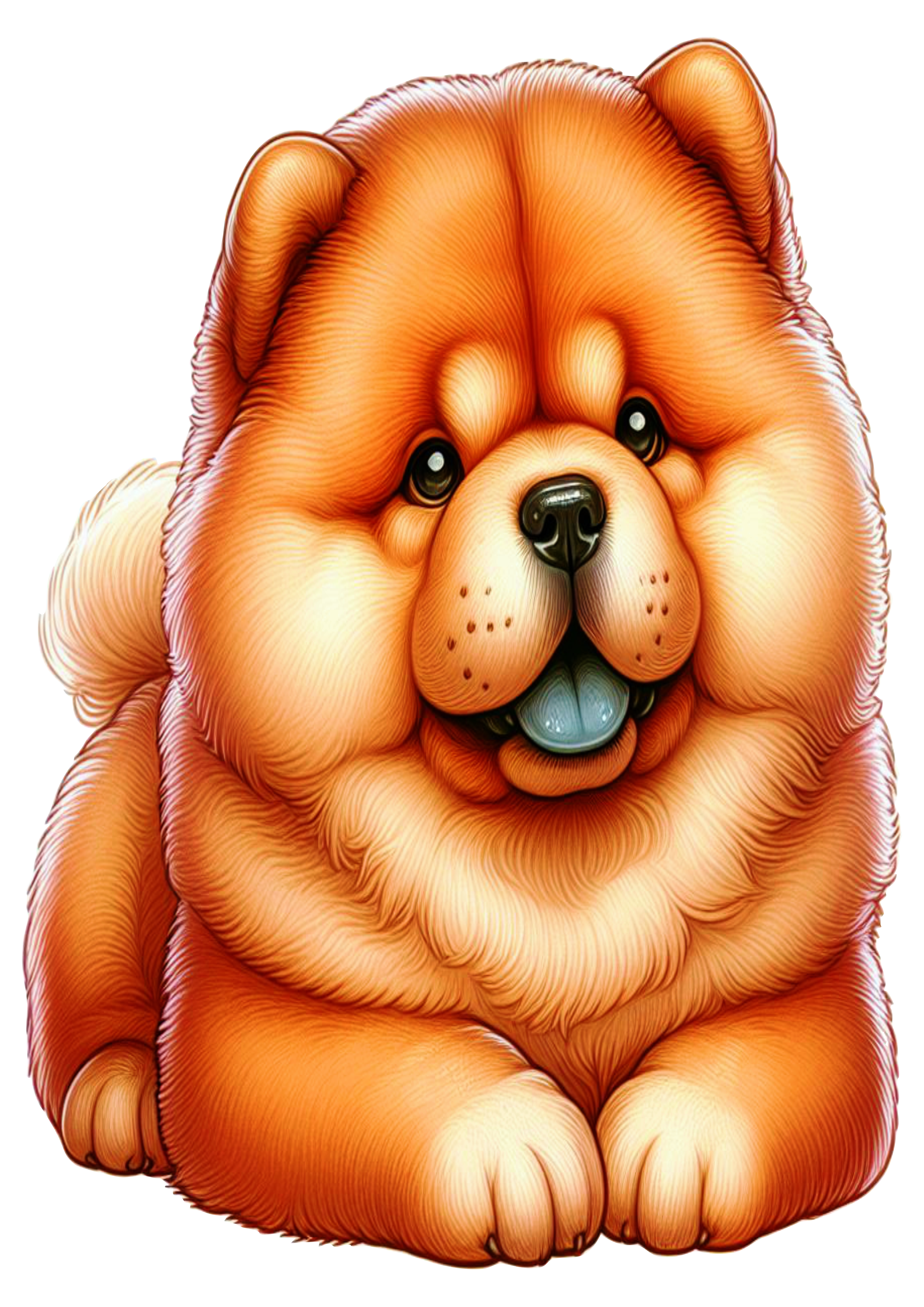 Cachorro Chow-chow desenho fofinho png