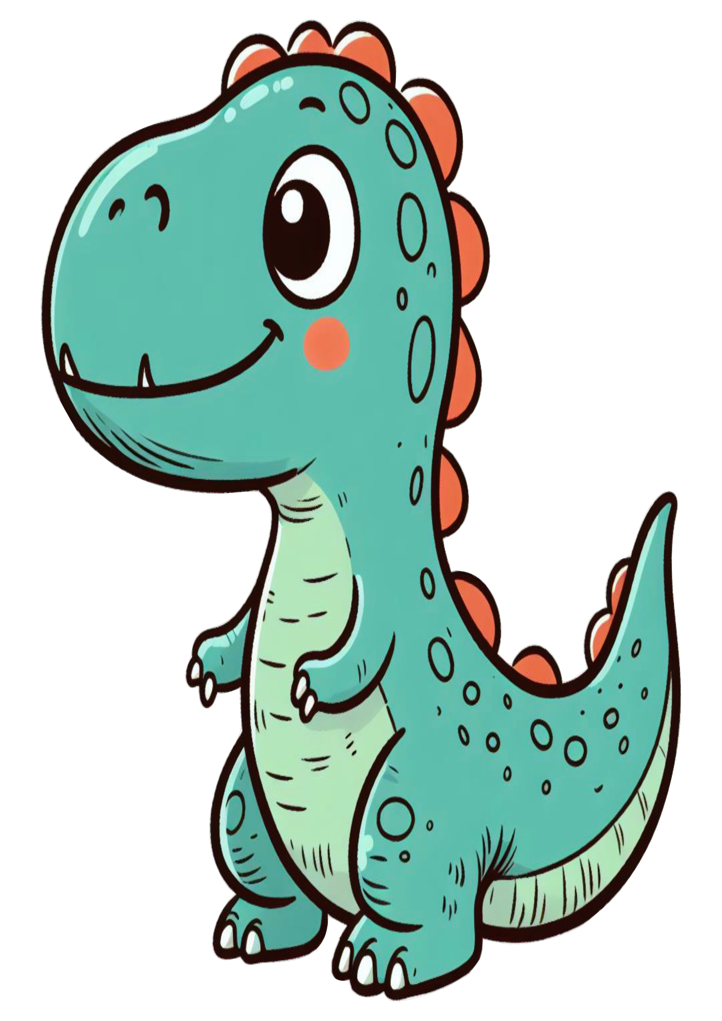 Desenho de Dinossauro fofinho verde artes gráficas colorido png
