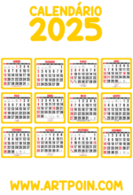 calendário 2025 amarelo1