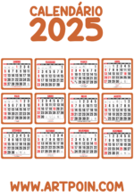 calendário 2025 marrom1