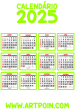 calendário 2025 verde1