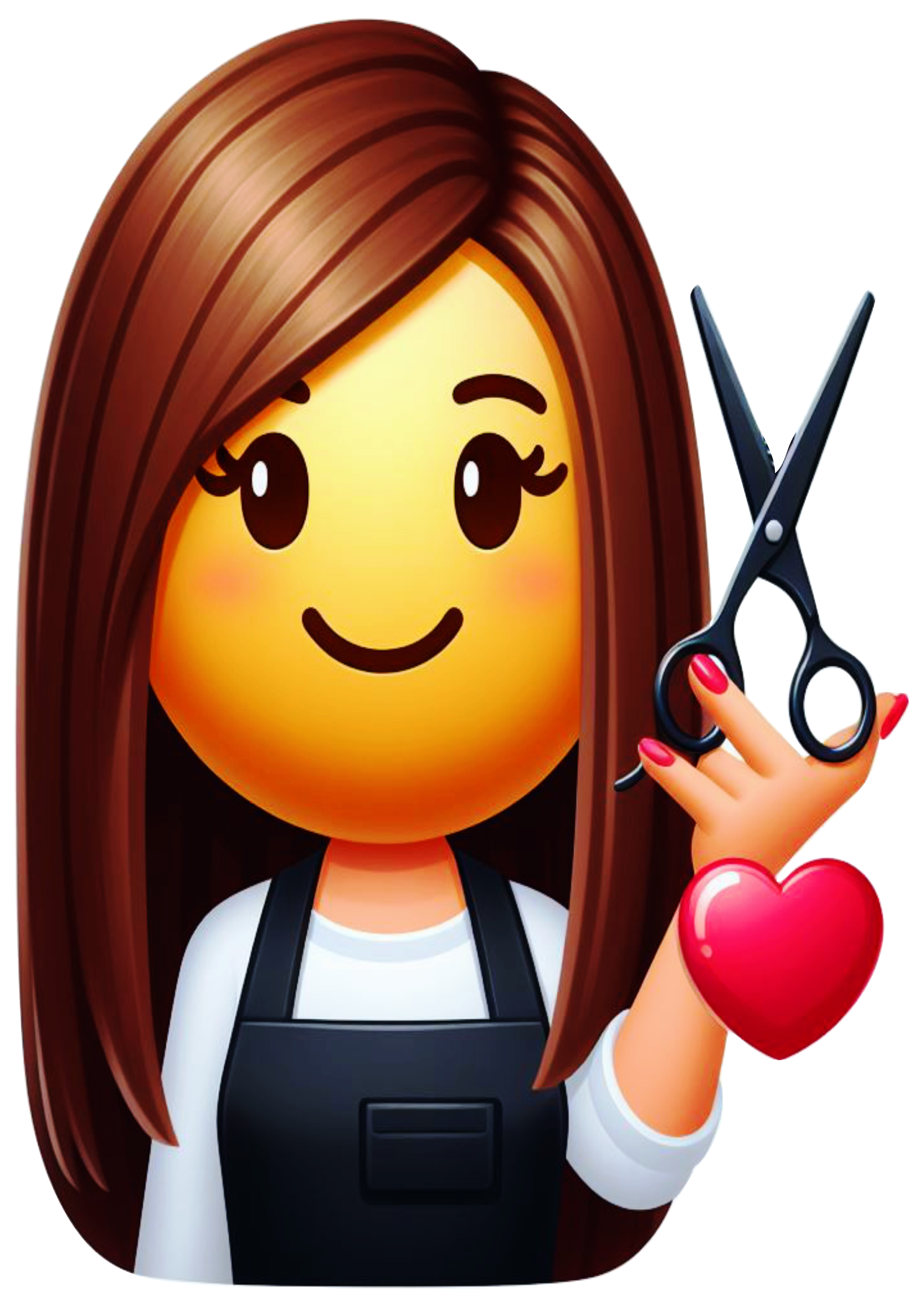 Lindos emojis corte de cabelo png