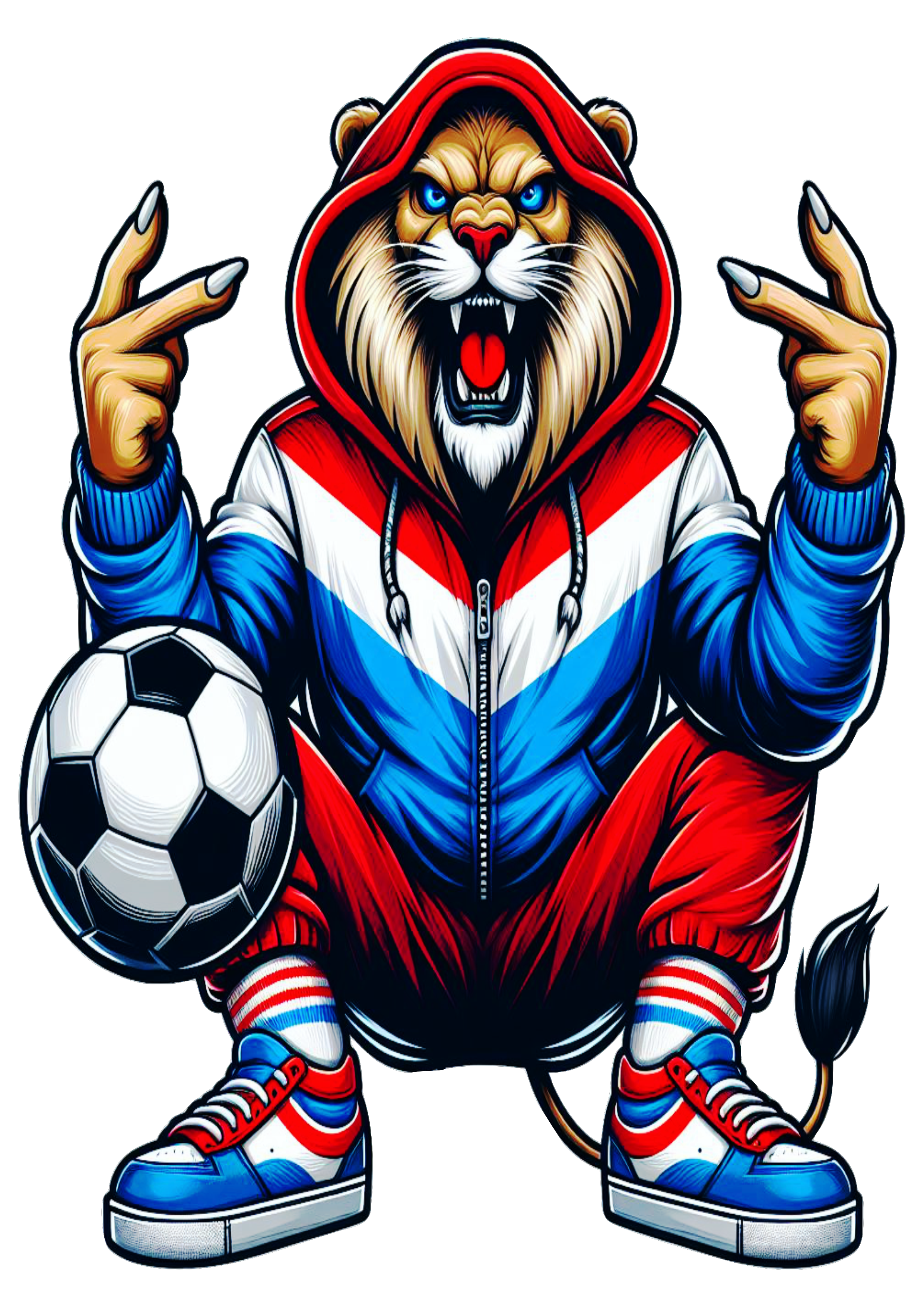 Leão mascote do fortaleza torcida de futebol tricolor desenho artes visuais uniforme ilustração png