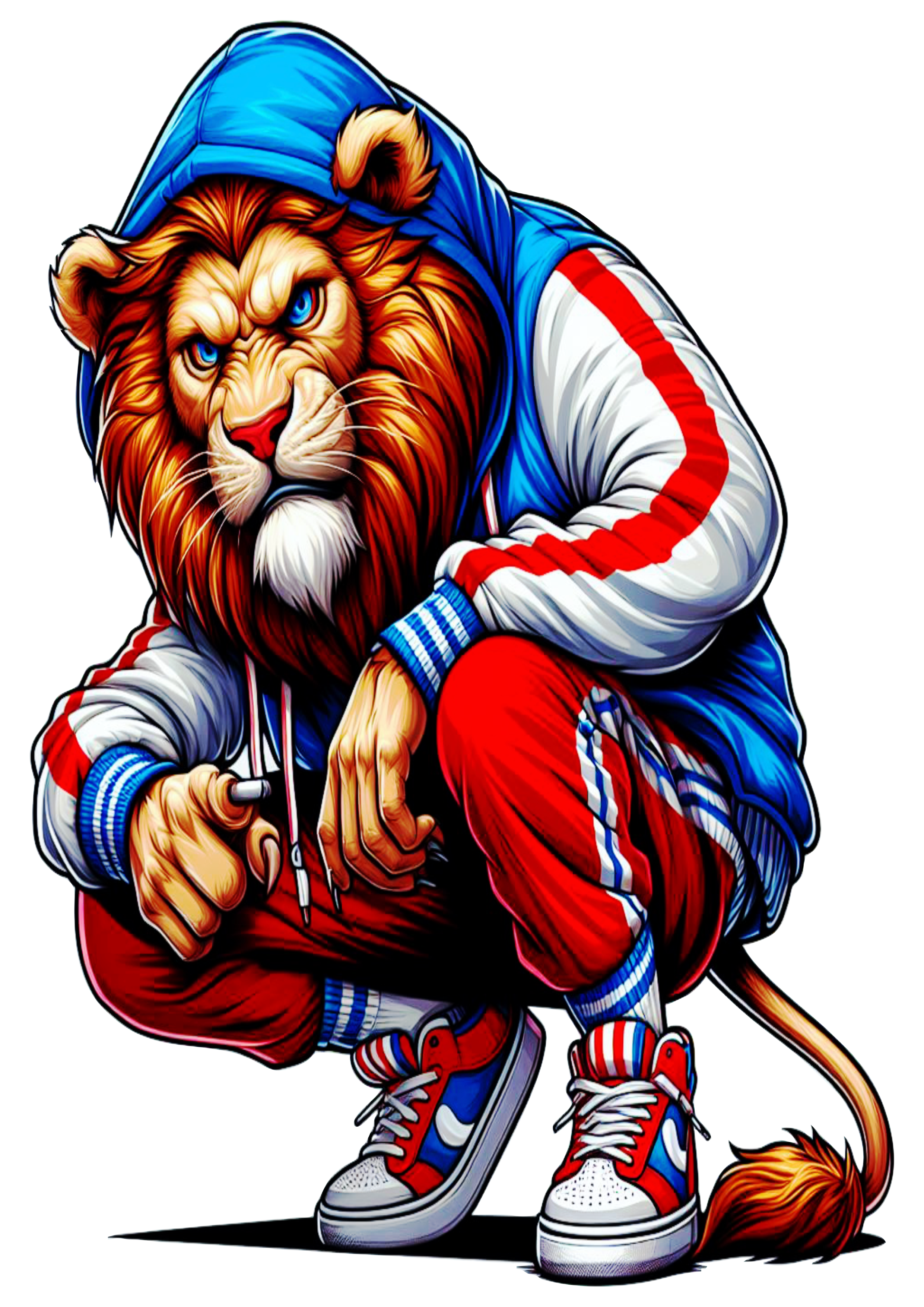 Leão mascote do fortaleza torcida de futebol tricolor desenho artes visuais uniforme ilustração fundo transparente png