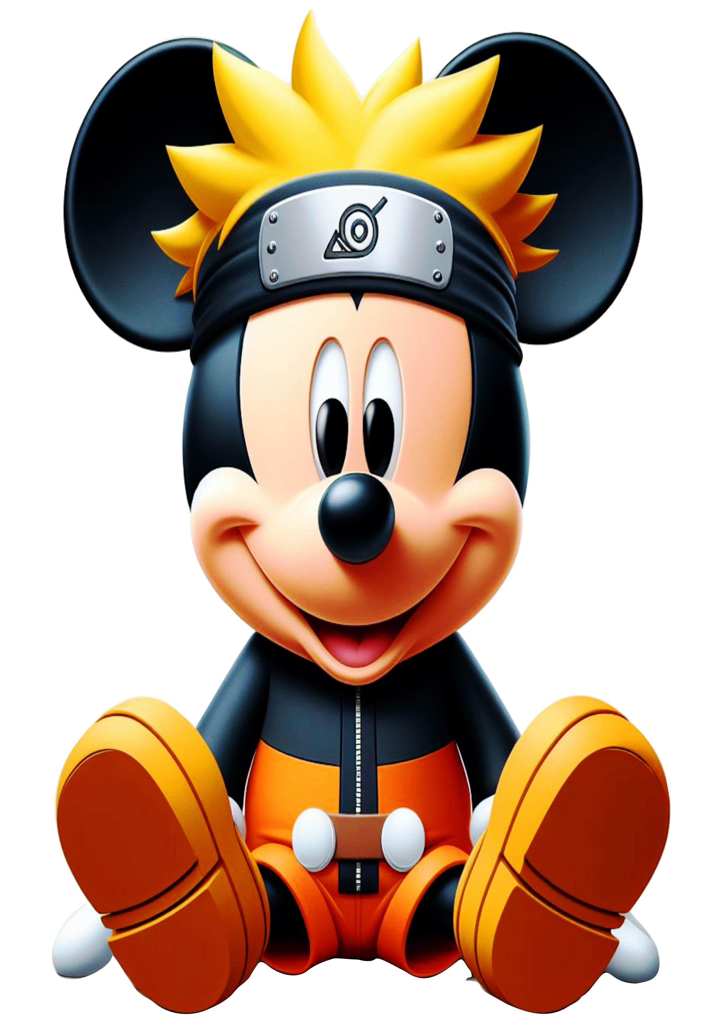 Mickey Mouse otaku fantasia Naruto fundo transparente clipart ilustração vetor png