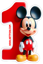 Mickey Mouse número 1 decoração de aniversário3