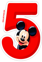 Mickey Mouse número 5 decoração de aniversário2