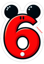 Mickey Mouse número 6 decoração de aniversário