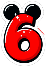 Mickey Mouse número 6 decoração de aniversário1