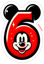 Mickey Mouse número 6 decoração de aniversário2