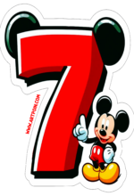 Mickey Mouse número 7 decoração de aniversário2