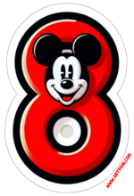 Mickey Mouse número 8 decoração de aniversário