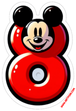 Mickey Mouse número 8 decoração de aniversário1