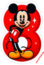 Mickey Mouse número 8 decoração de aniversário3