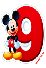 Mickey Mouse número 9 decoração de aniversário2