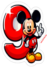 Mickey Mouse número 9 decoração de aniversário3