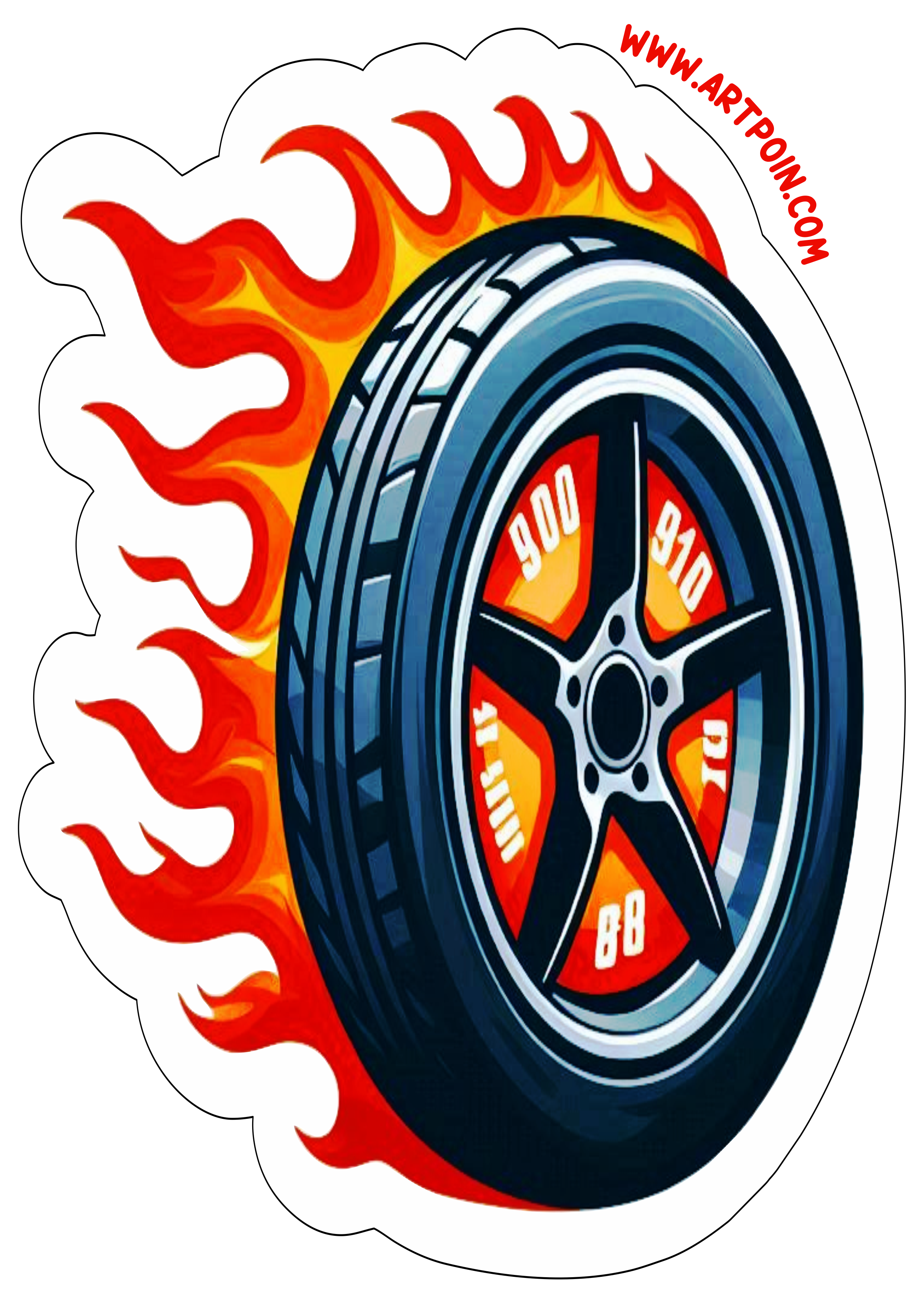 Hot Wheels pneu pegando fogo logo de alta velocidade imagem com contorno desenho simples free png