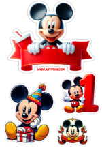 mickey mouse topo de bolo vermelho aniversário infantil