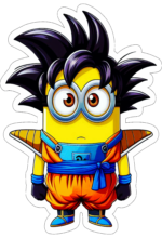 minions fantasiado de dragon ball z decoração3