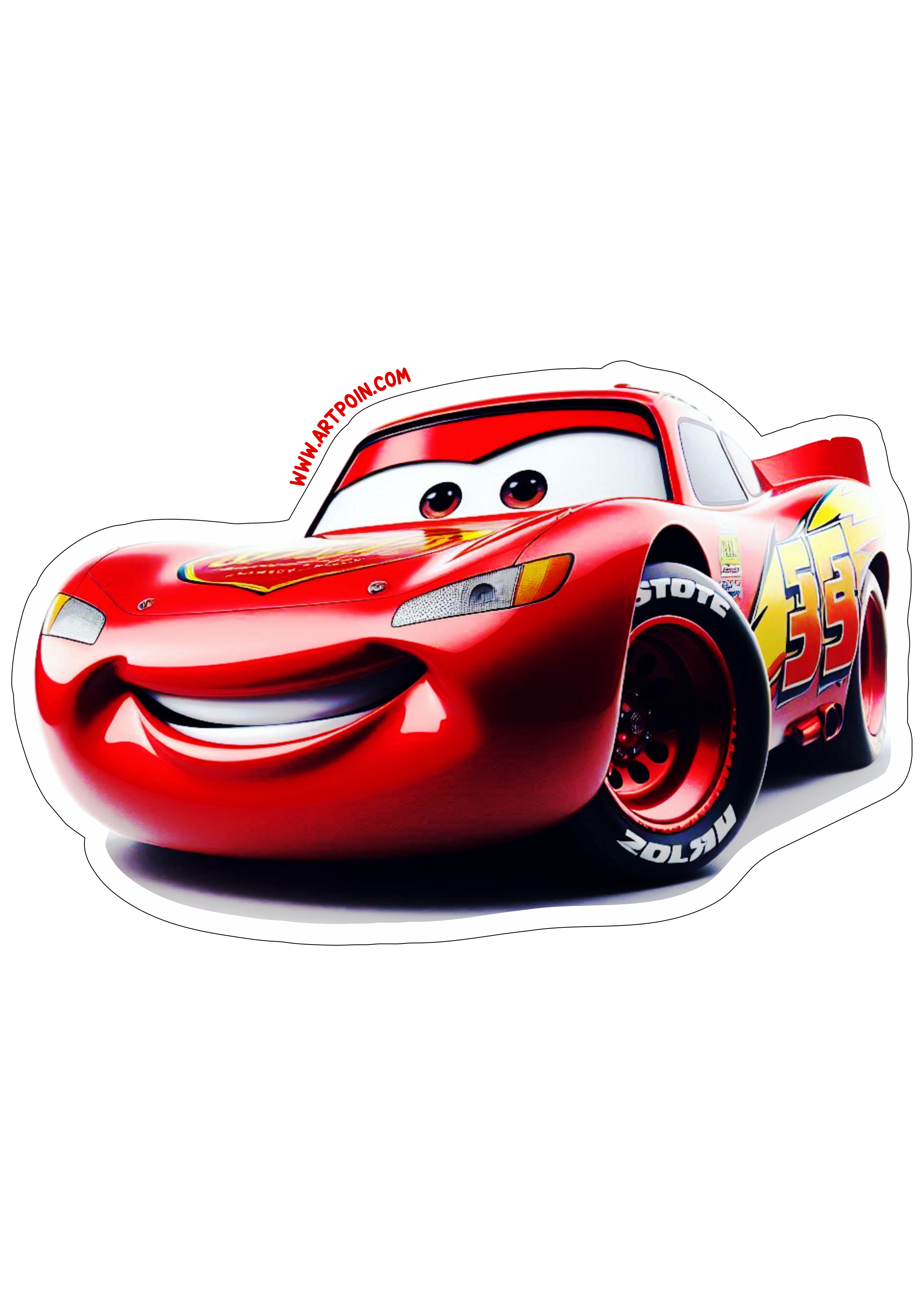 Relâmpago McQueen png Disney Carros imagem com contorno