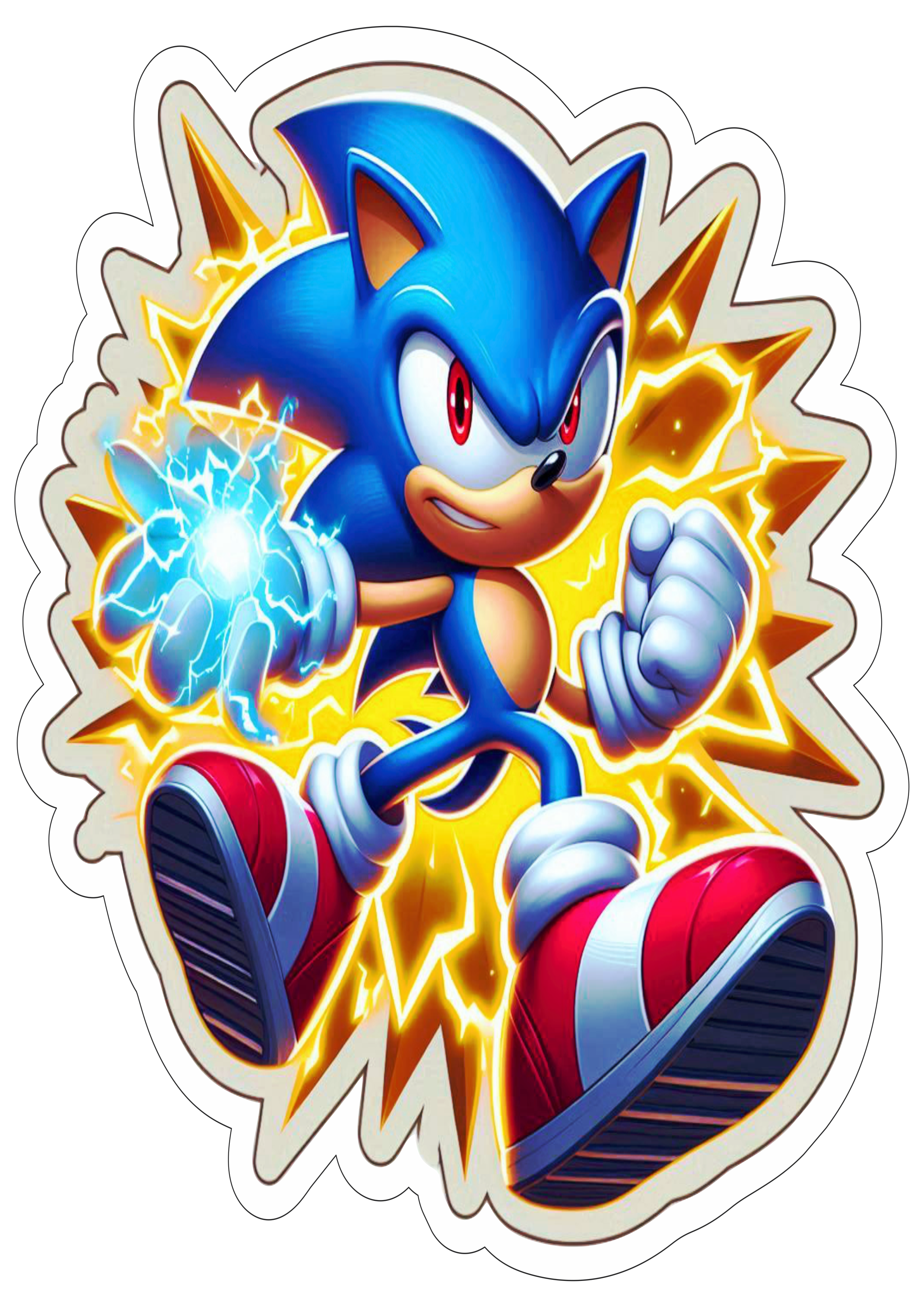 Sonic the hedgehog png fundo transparente papelaria criativa decoração de festa