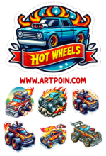 topo de bolo carros hot wheels1