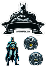 batman topo de bolo pronto para imprimir e decorar1