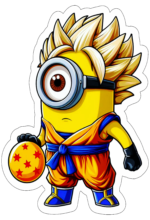 minions fantasiado de dragon ball z decoração4