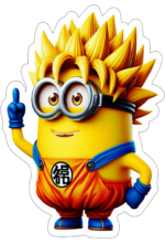 minions fantasiado de dragon ball z decoração5