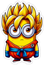 minions fantasiado de dragon ball z decoração7