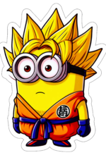 minions fantasiado de dragon ball z decoração9