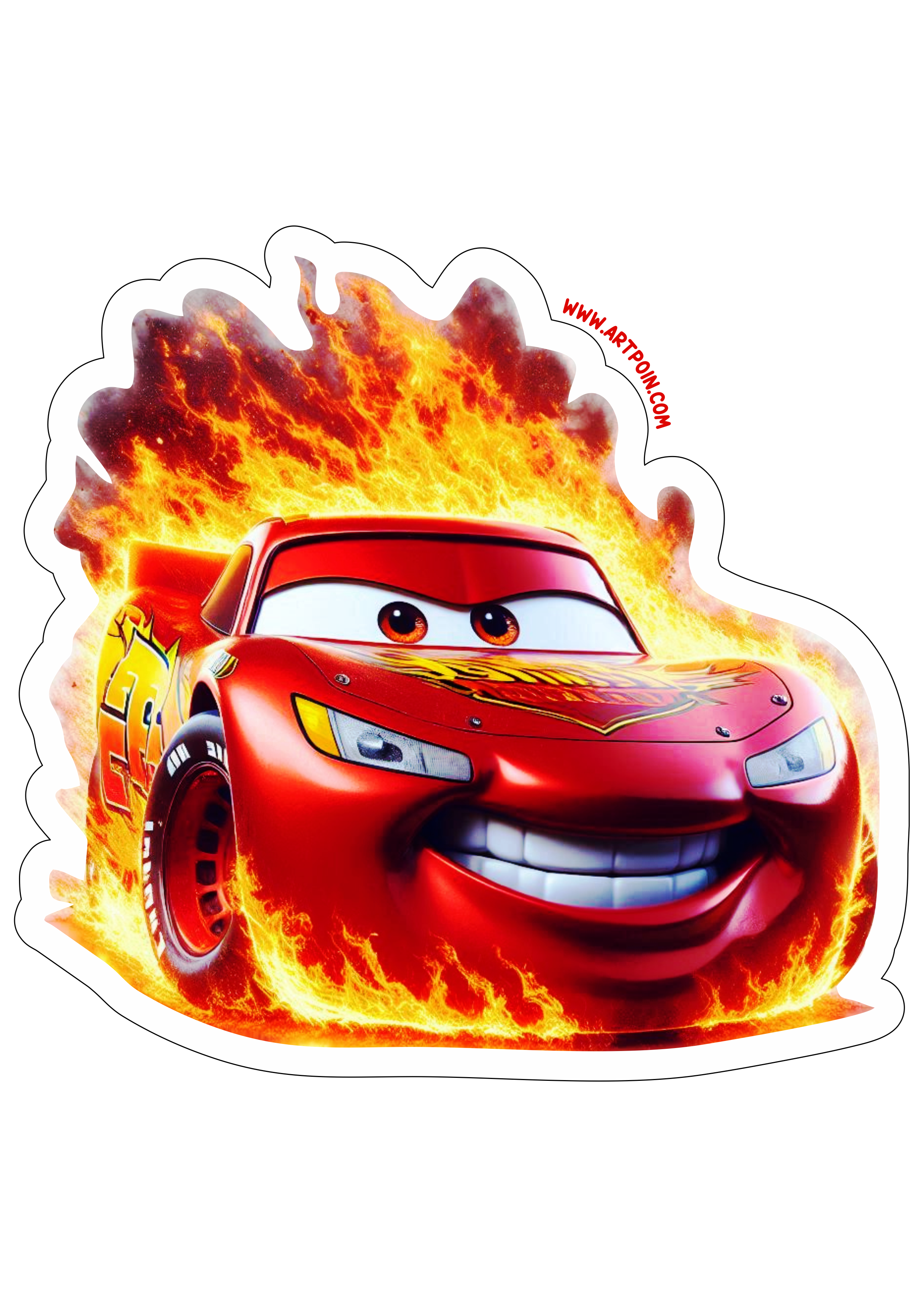 Relâmpago McQueen png Disney Carros imagem com contorno artes de papelaria animação infantil fogo corrida