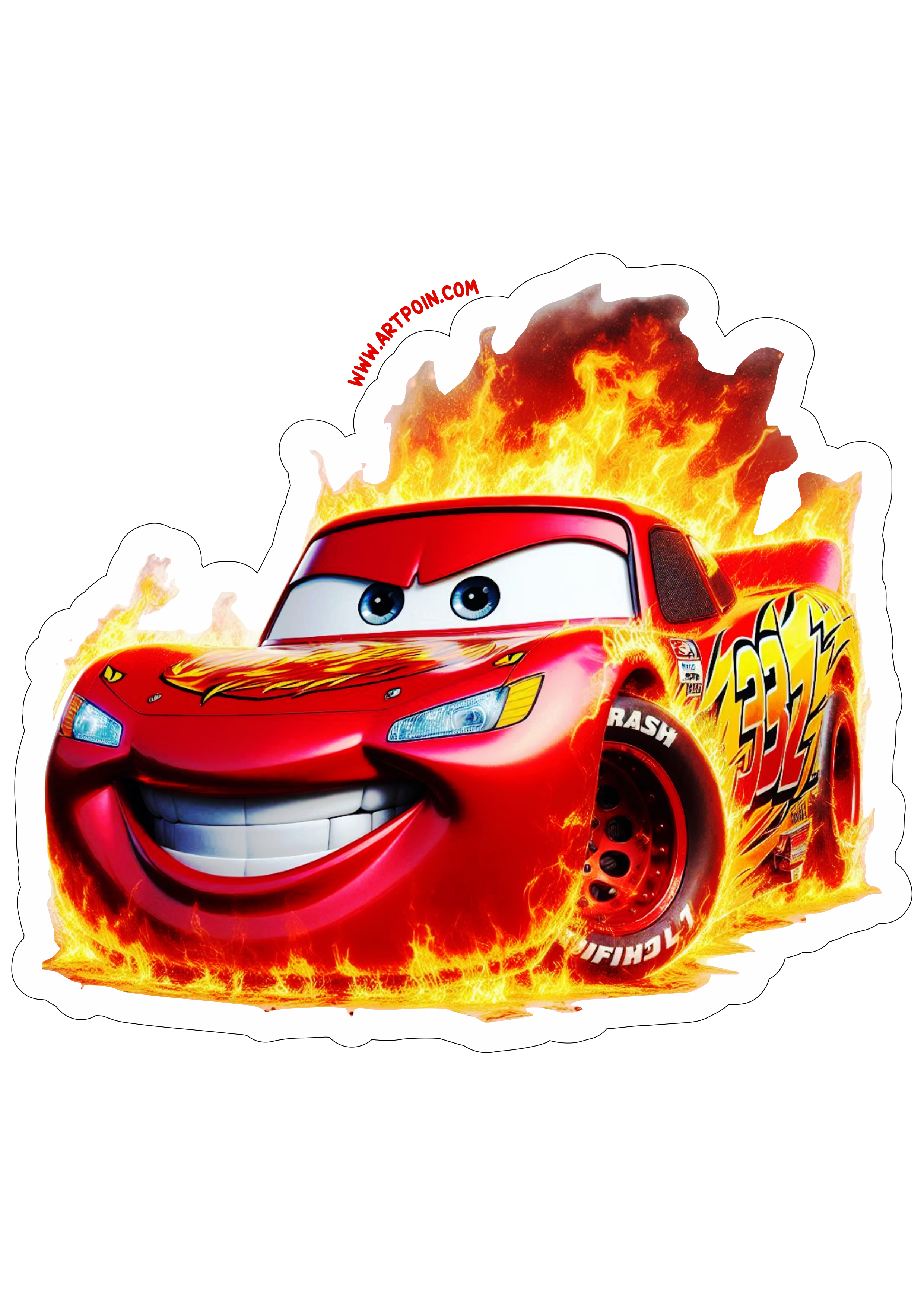 Relâmpago McQueen png Disney Carros imagem com contorno artes de papelaria