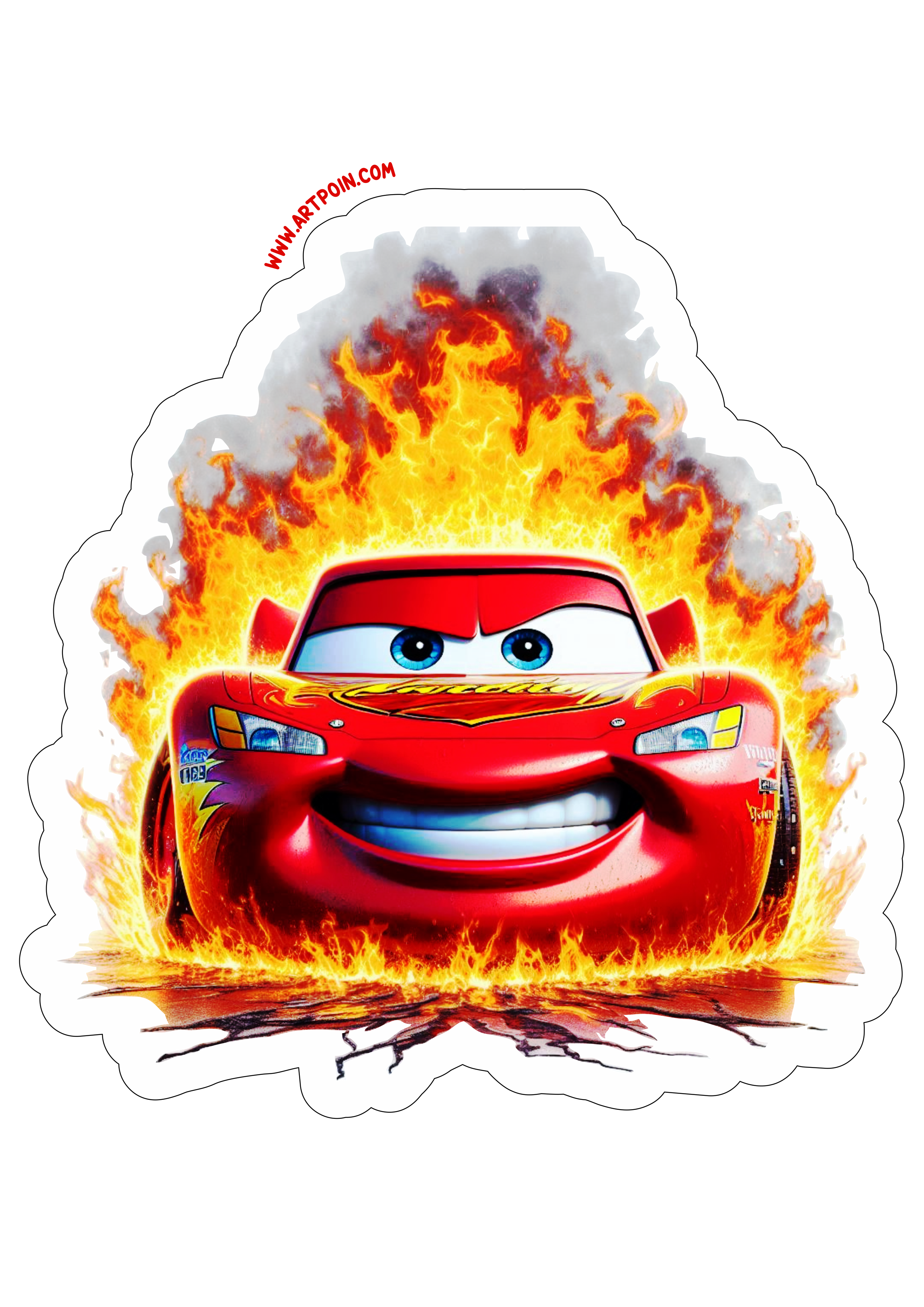 Relâmpago McQueen png Disney Carros imagem com contorno artes de papelaria animação infantil