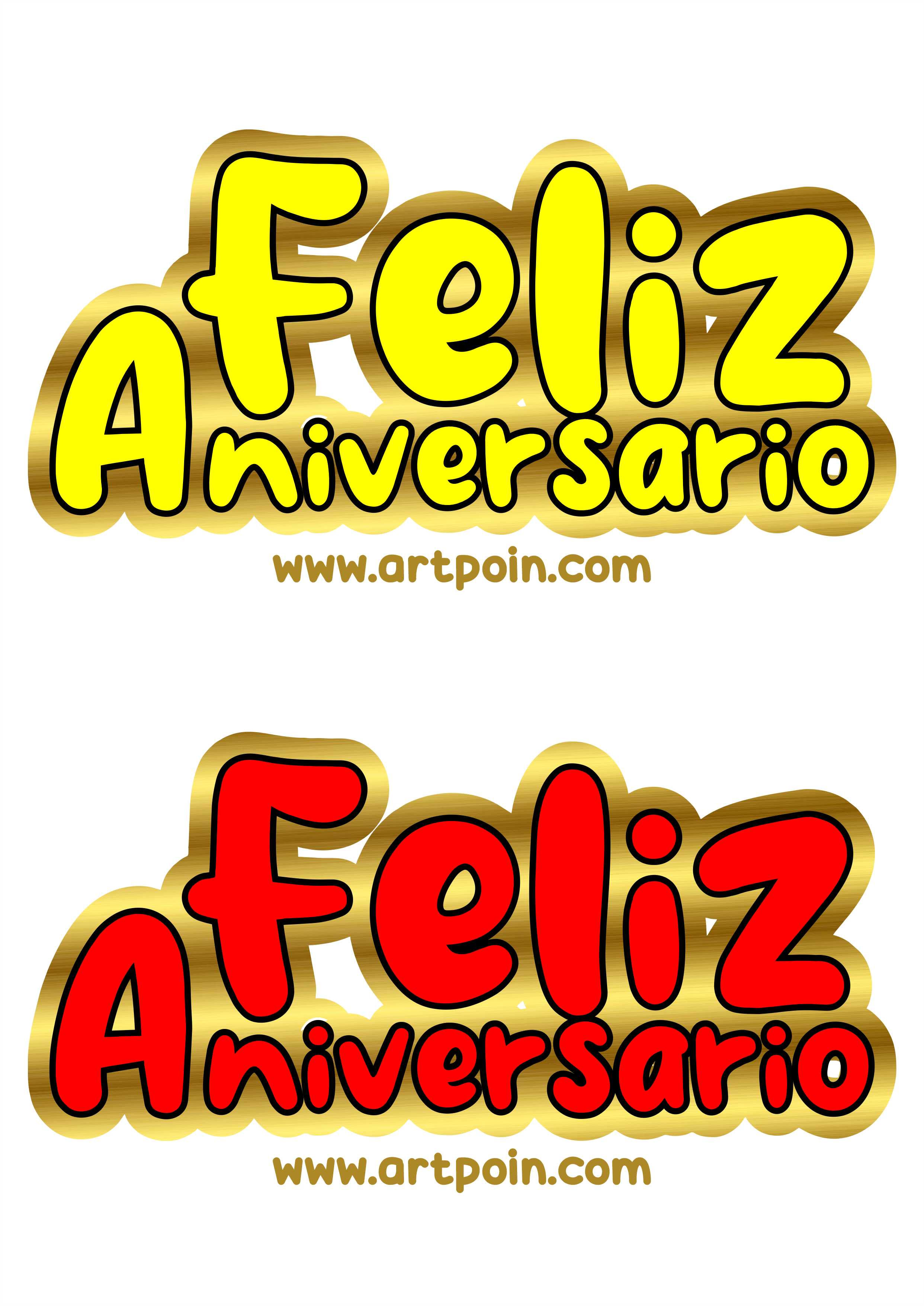 Feliz aniversário topo de bolo para imprimir amarelo e vermelho com dourado papelaria criativa grátis artes visuais png