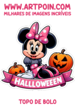 topo de bolo minnie mouse halloween