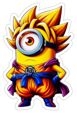 minions fantasiado de dragon ball z decoração16