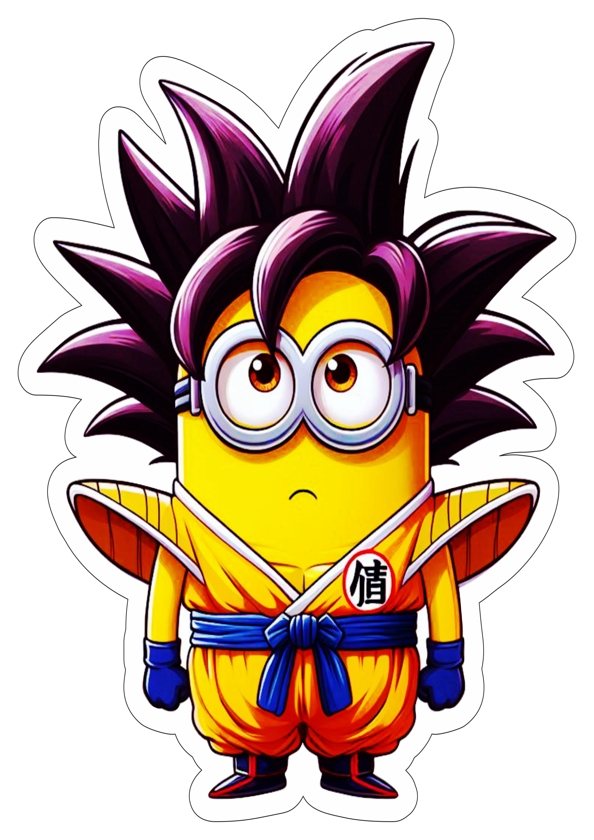 Desenho infantil Minions dragon ball Z funny images artes visuais super saiyajin fundo transparente clipart vetor png